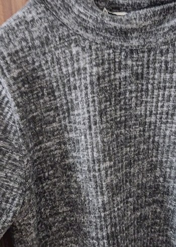 Gri Uzun Triko Kadın Elbise - Görsel 2