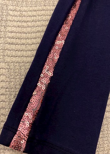 Kız Çocuk Lacivert Elastik Bel Tayt - Görsel 3