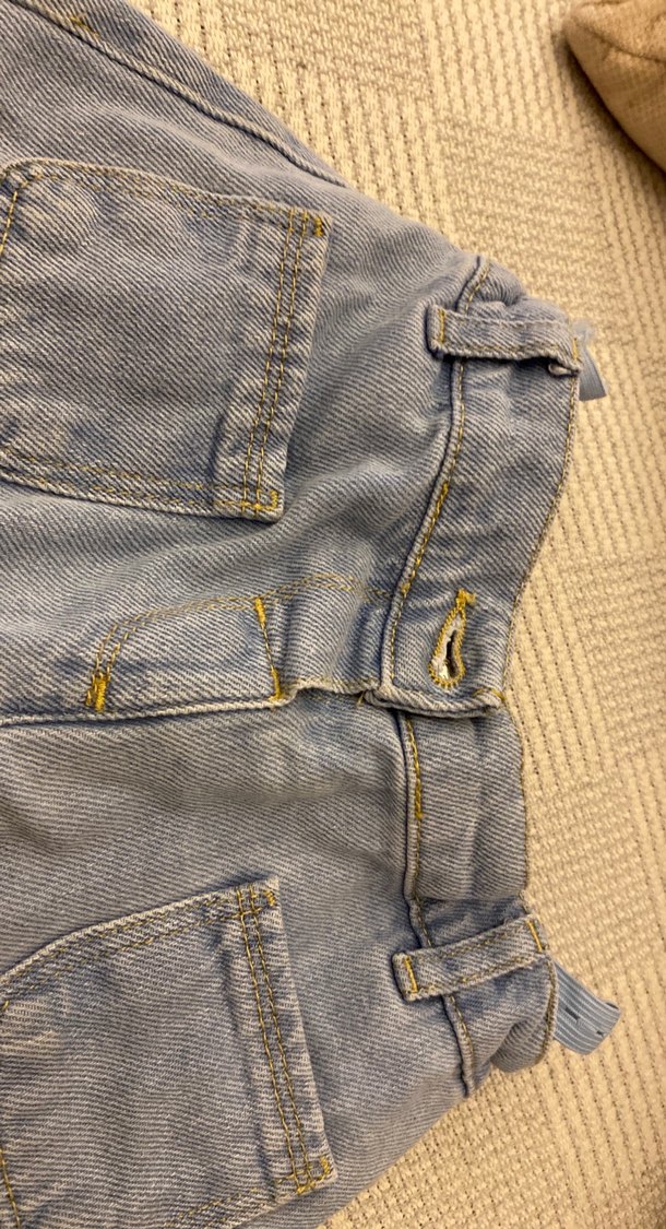 Gri Bol Kesim Kız Kot Pantolon - Görsel 2