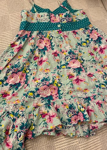 Çiçek Desenli Bohem Kız Elbisesi - Görsel 3