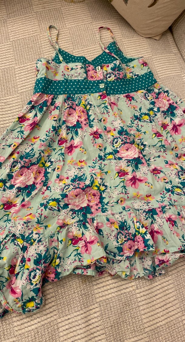 Çiçek Desenli Bohem Kız Elbisesi - Görsel 3