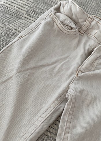 Kız Çocuk Gri Keten Pantolon - Görsel 3