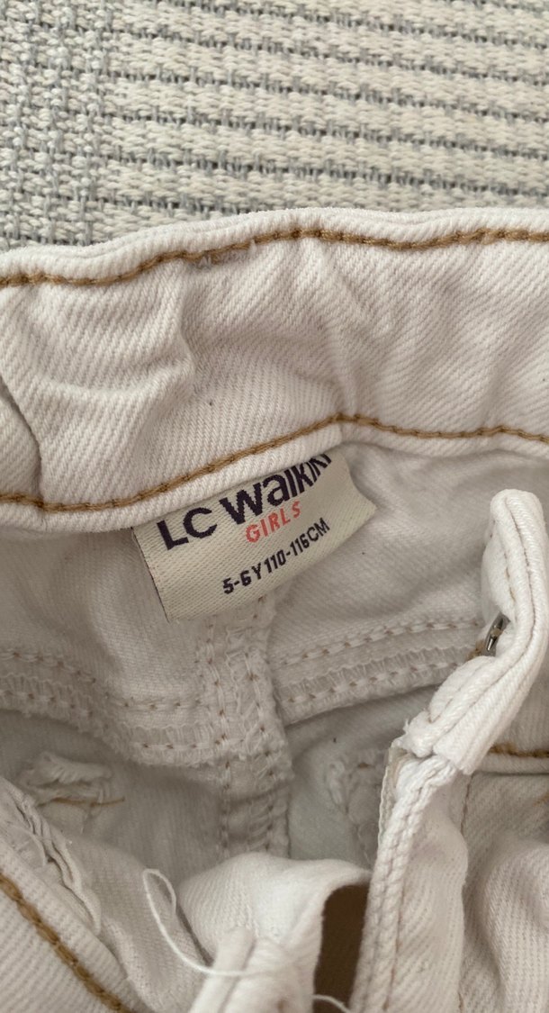 Kız Çocuk Gri Keten Pantolon - Görsel 2