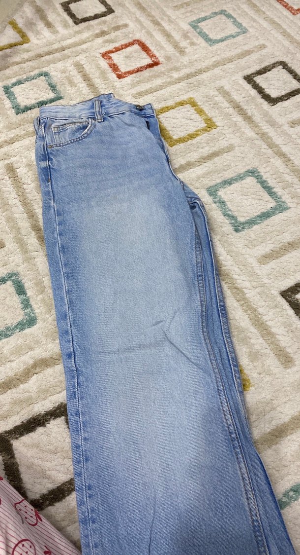 Kadın Mavi Midi Denim Pantolon - Görsel 2