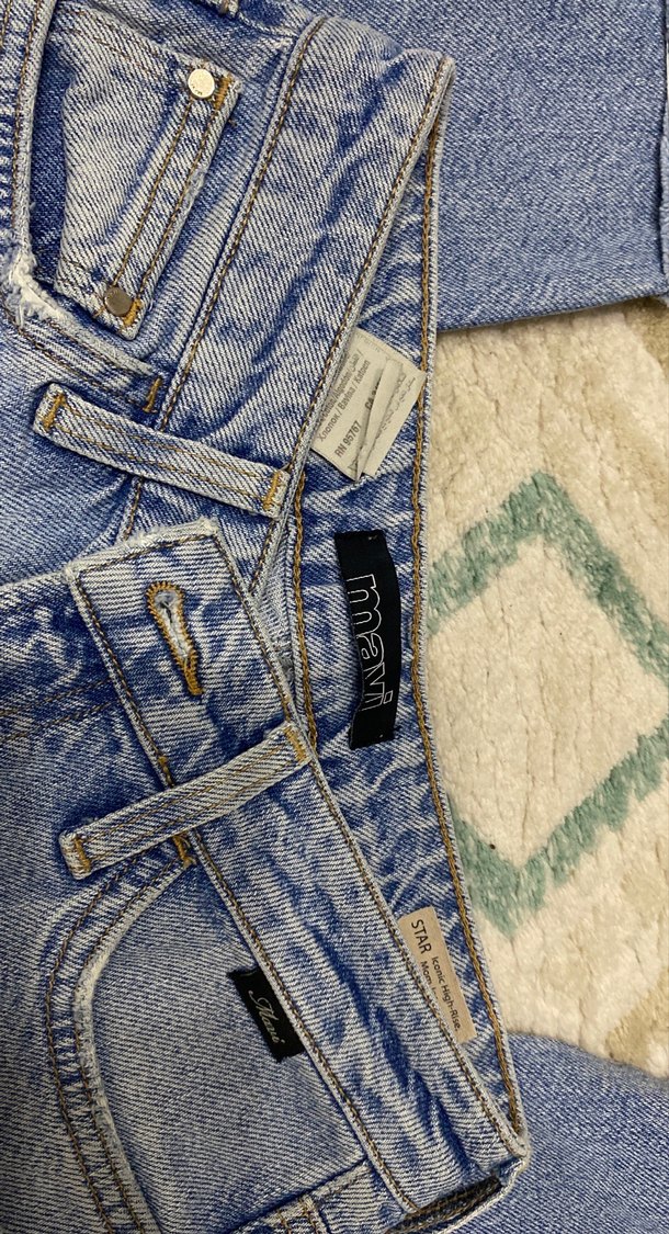 Kadın Mavi Bol Kesim Midi Denim Jean - Görsel 4