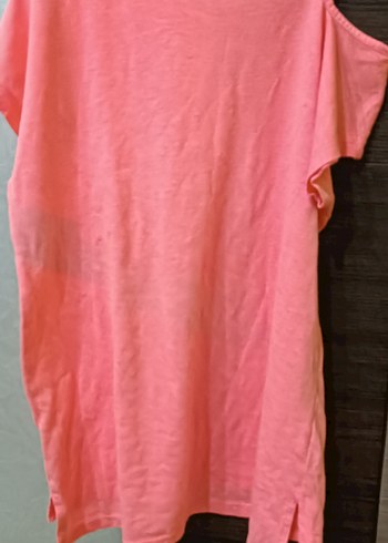 Kız Çocuk Pembe Baskılı Kısa Kollu Tişört - Görsel 2