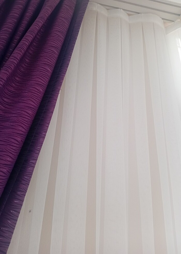 4 mtre en 2 55 cm boyunda yenı tul perde - Görsel 4