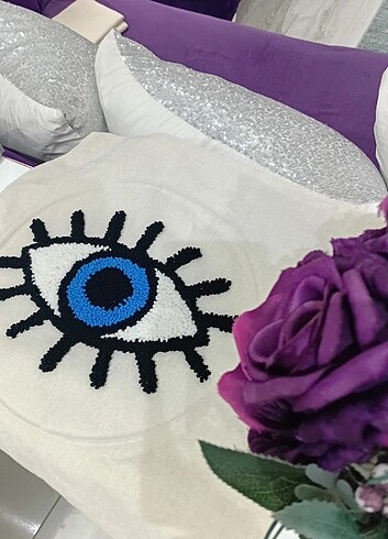 Punch ısleme kırlent kılıfı - Görsel 3