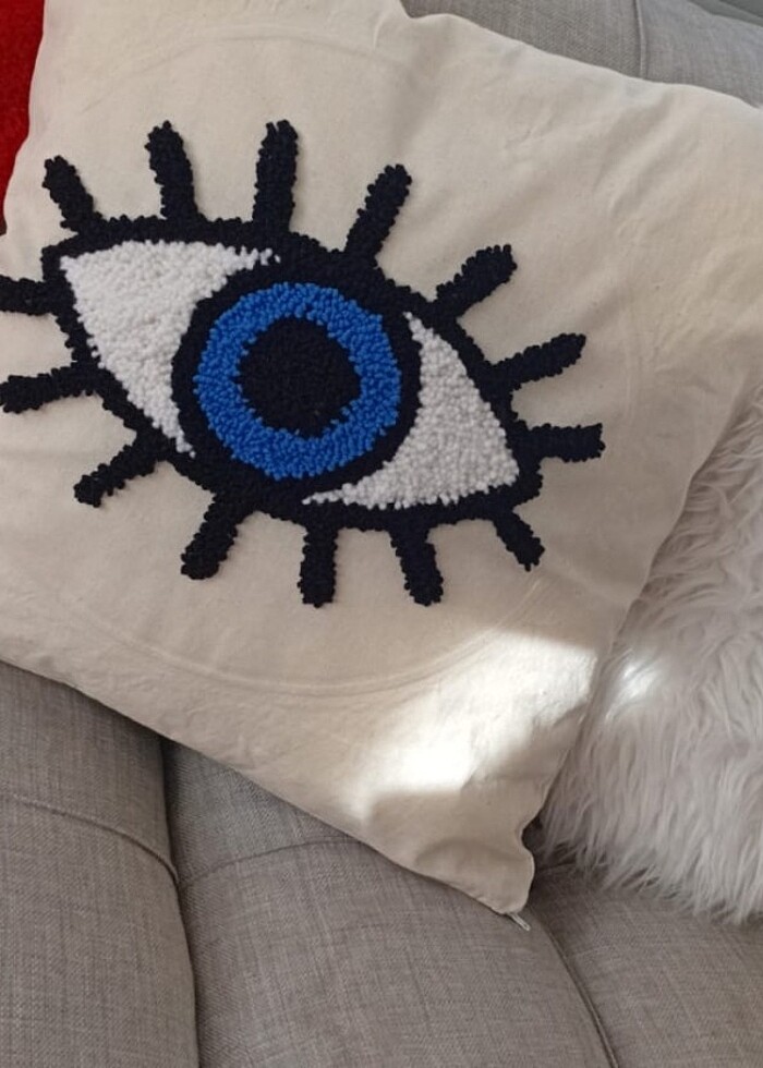 Punch ısleme kırlent kılıfı - Görsel 2