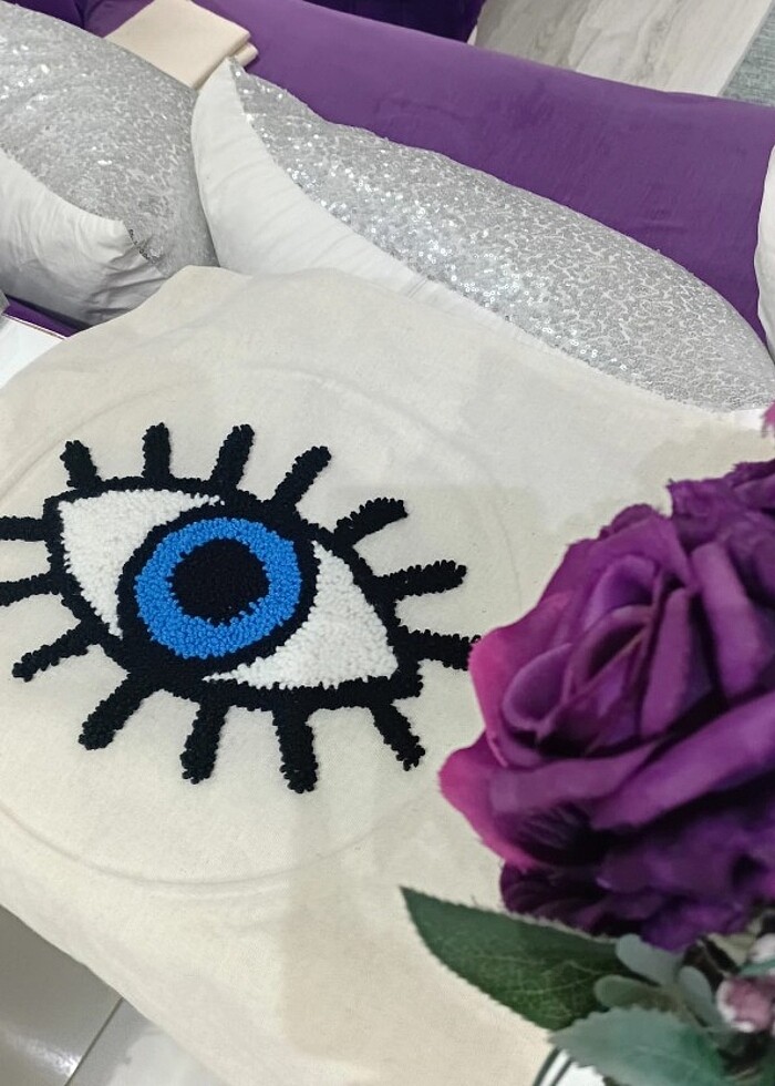 Punch ısleme kırlent kılıfı - Görsel 3