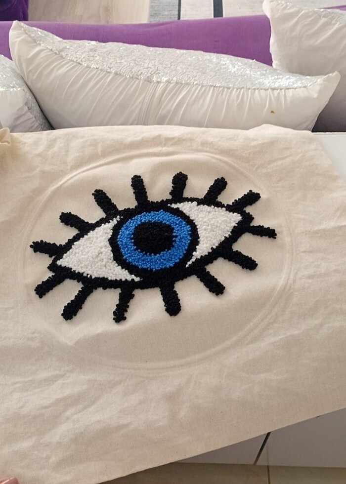 Punch ısleme kırlent kılıfı - Görsel 4