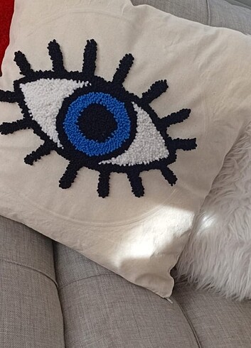 Keten kumastan runner ve kırlent kılıfı - Görsel 10