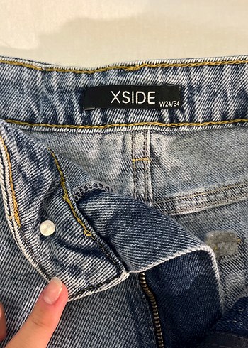 s Beden Kadın Mavi Denim Mini Şort