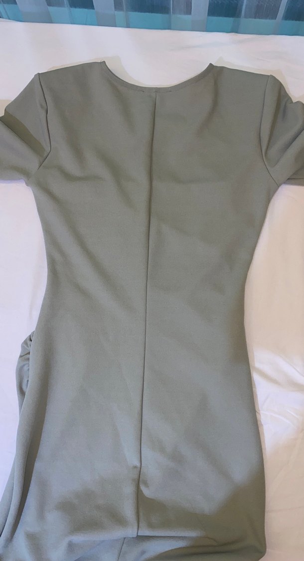 Kısa Kollu günlük elbise Khaki Renk - Görsel 5