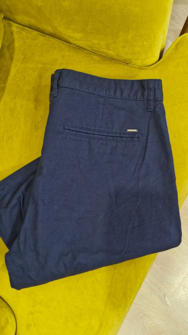 Erkek Mavi Kemerli Kısa Denim Şort - Görsel 3