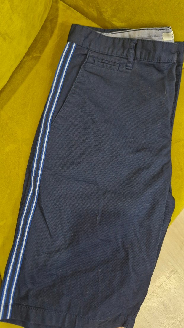 Erkek Mavi Kemerli Kısa Denim Şort - Görsel 4