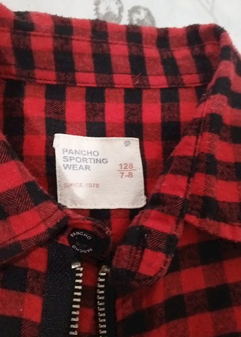 Kırmızı Kareli Fermuarlı Uzun Kollu Gömlek - Görsel 2