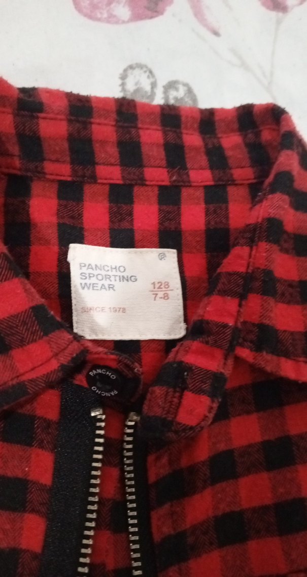 Kırmızı Kareli Fermuarlı Uzun Kollu Gömlek - Görsel 2