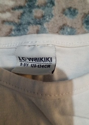 Kız Çocuk Payetli Baskılı Beyaz Tişört - Görsel 2