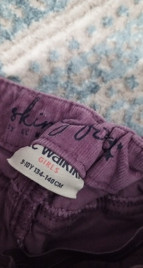 Kız Çocuk Mor Süet Pantolon - Görsel 2