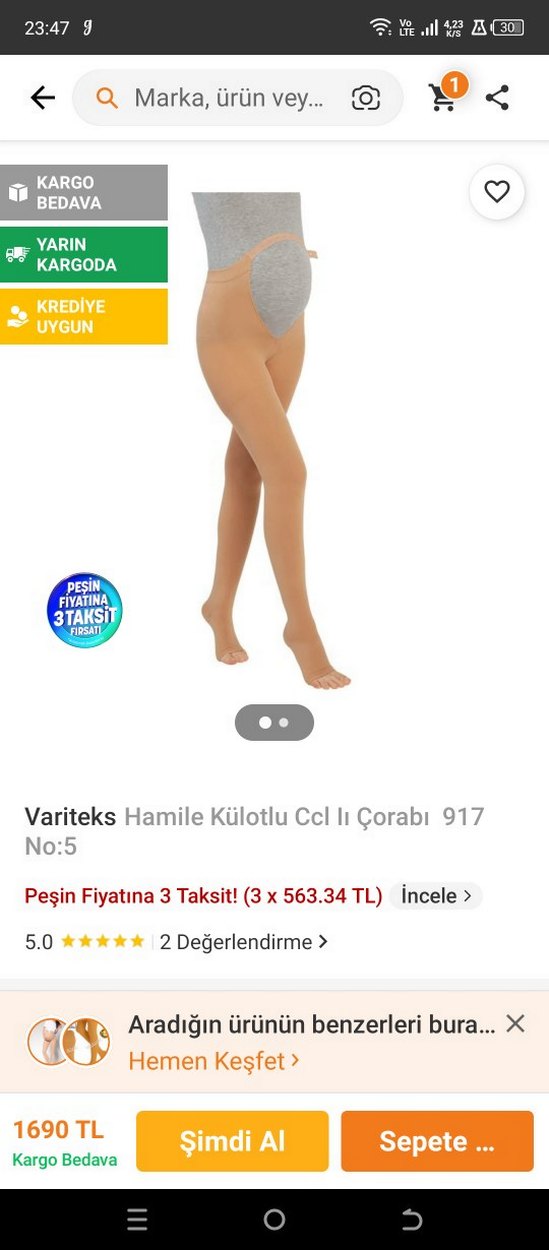 hamileler için varis külotlu çorap - Görsel 3