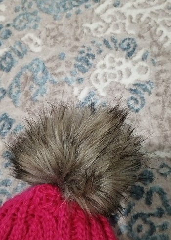 Pembe Örgü Kadın Bere - Görsel 3