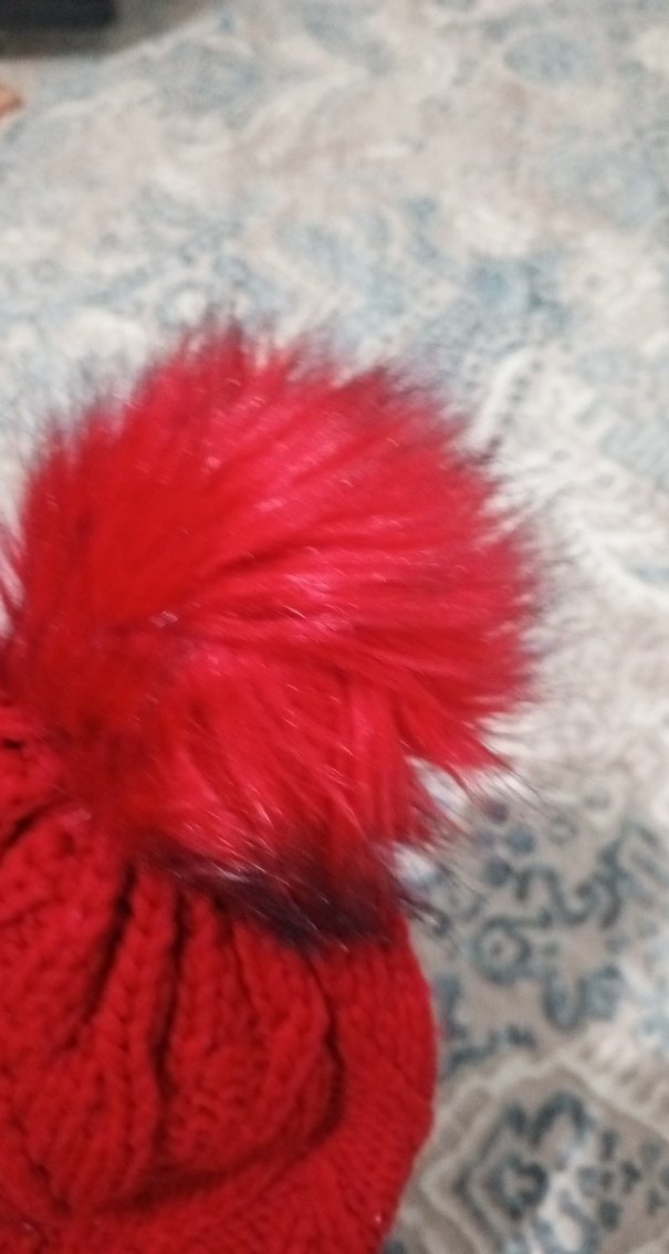 Kırmızı Örgü Kadın Bere - Görsel 2