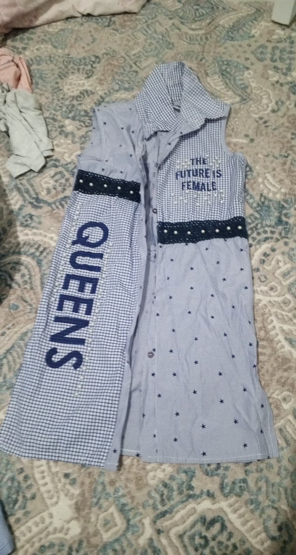 kız çocuk gömlek  tunik yelek - Görsel 2