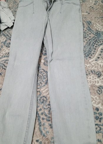 Gri darKesim Uzun Kadın Kot Pantolon - Görsel 2