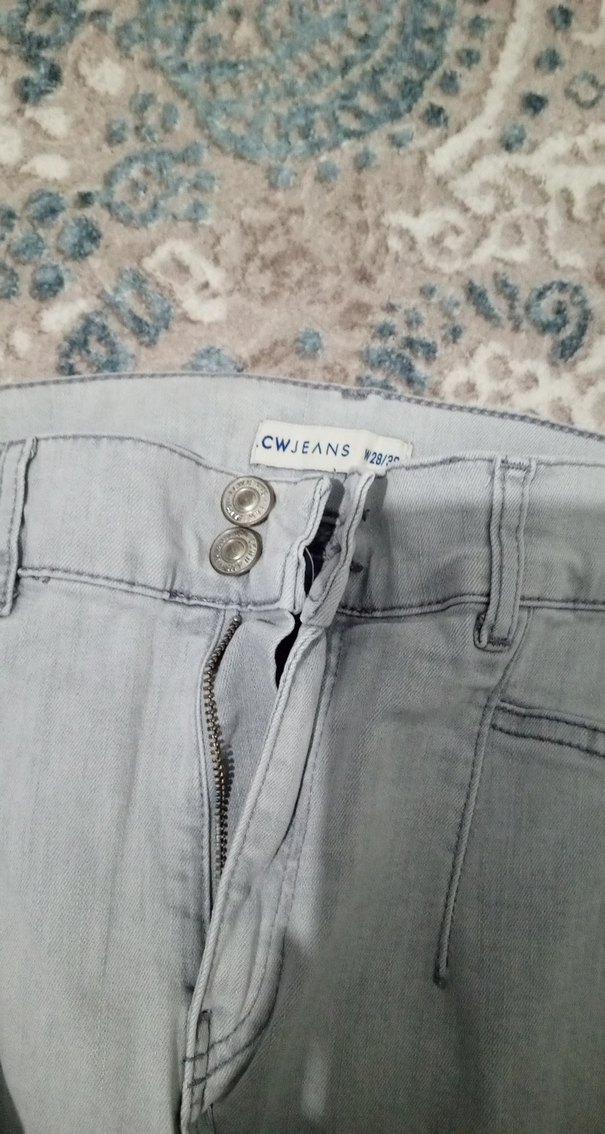 Gri darKesim Uzun Kadın Kot Pantolon - Görsel 3