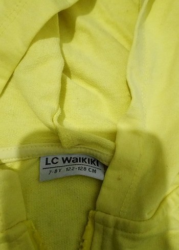 Sarı Kapüşonlu Fermuarlı  Çocuk Yeleği - Görsel 3