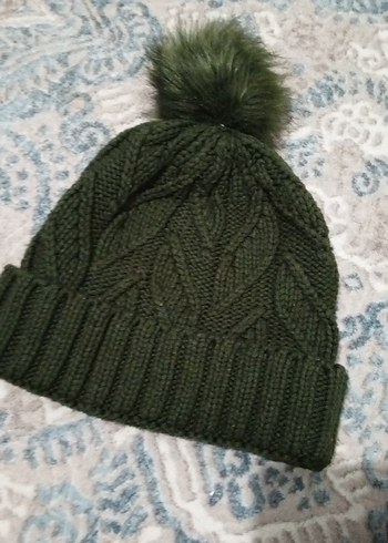 Bohem Tarzı Yeşil Örgü Kadın Bere - Görsel 2