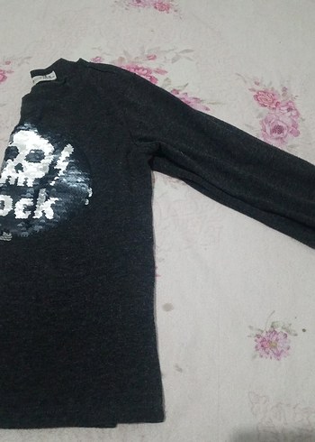 Kız Çocuk Siyah Rock Punk Tişört - Görsel 3