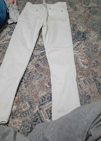 Beyaz Kadın Regular Fit Kumaş Pantolon - Görsel 2