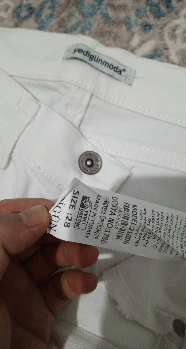 Beyaz Kadın Regular Fit Kumaş Pantolon - Görsel 3