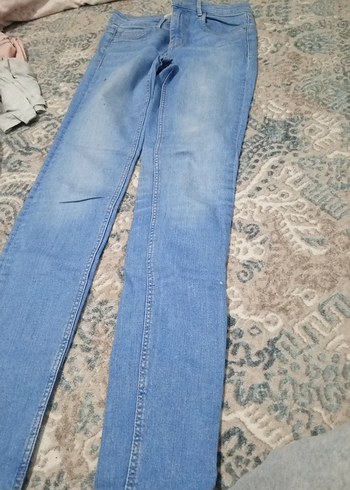 Kadın Mavi Elastik Denim Pantolon - Görsel 2