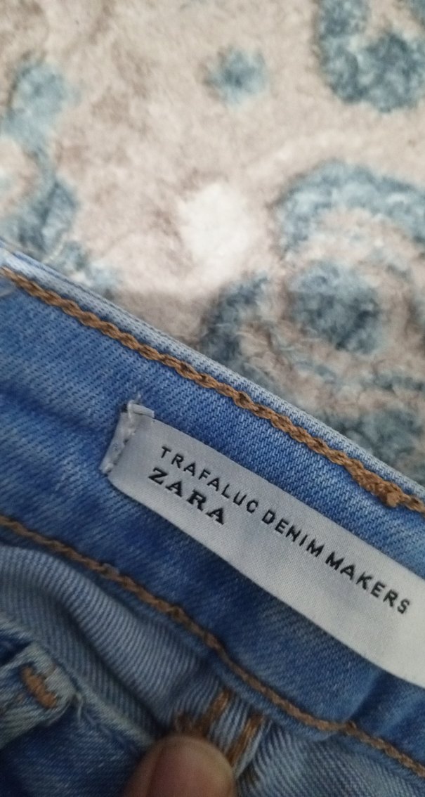 Kadın Mavi Elastik Denim Pantolon - Görsel 4