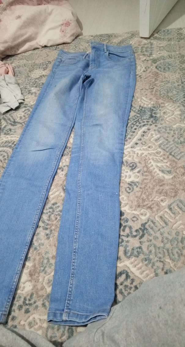 Kadın Mavi Elastik Denim Pantolon - Görsel 2