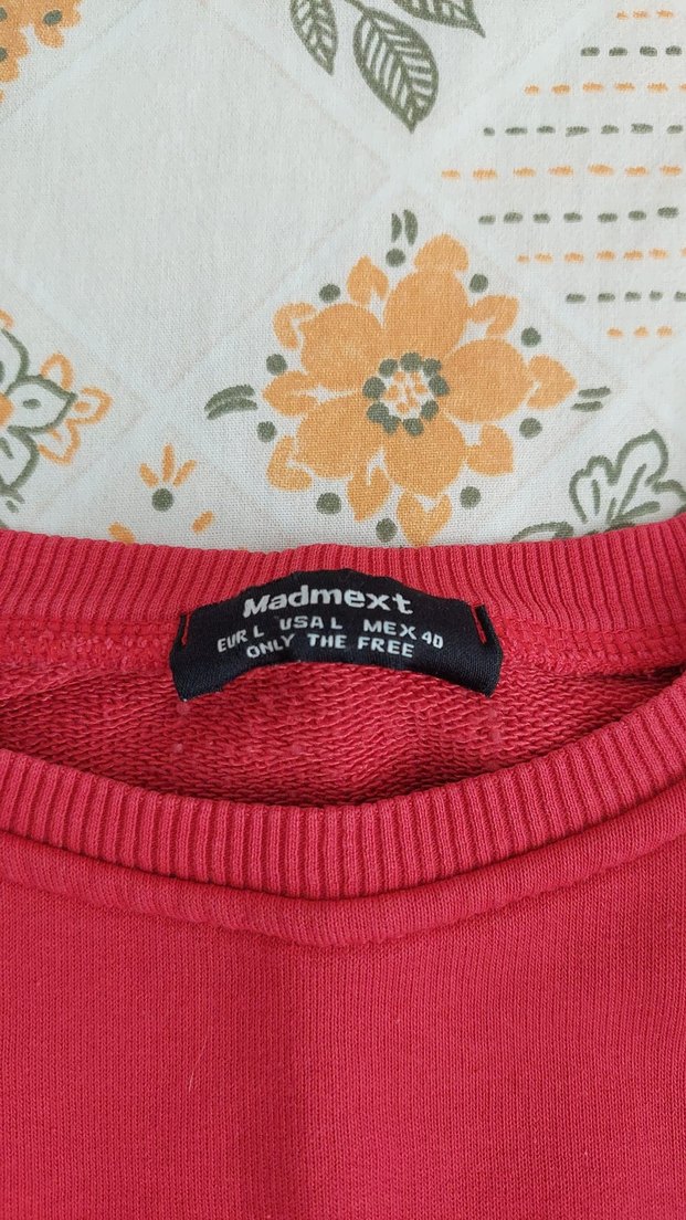 Kırmızı Los Angeles Baskılı Kadın Sweatshirt - Görsel 2