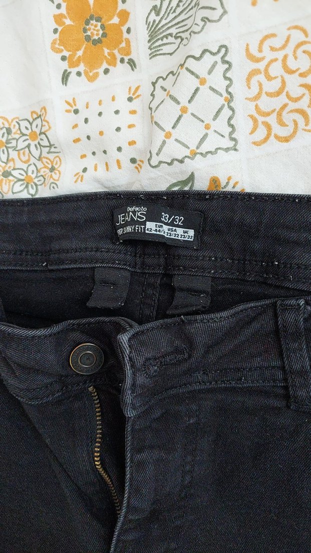 Erkek Gri Düğmeli Pantolon - Görsel 2