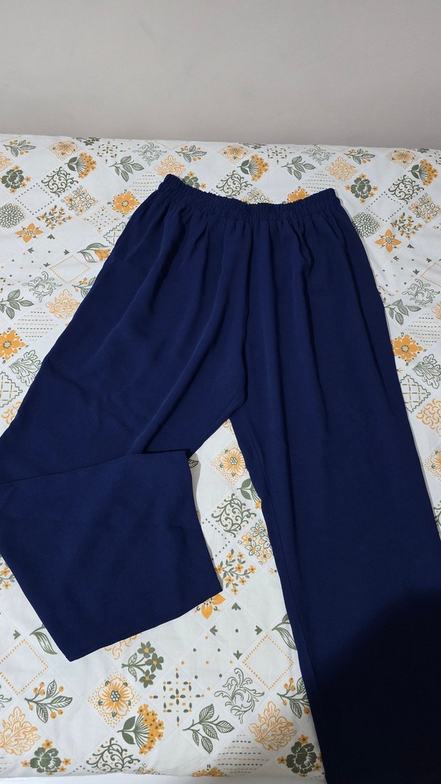 Lacivert Piliseli Uzun Kollu Kadın Tunik Takım - Görsel 4