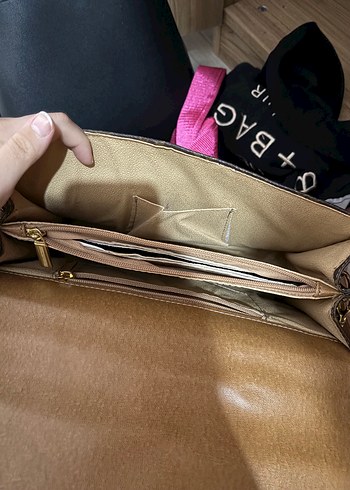 Klasik Bohem Kahverengi Deri Kadın Çanta - Görsel 3