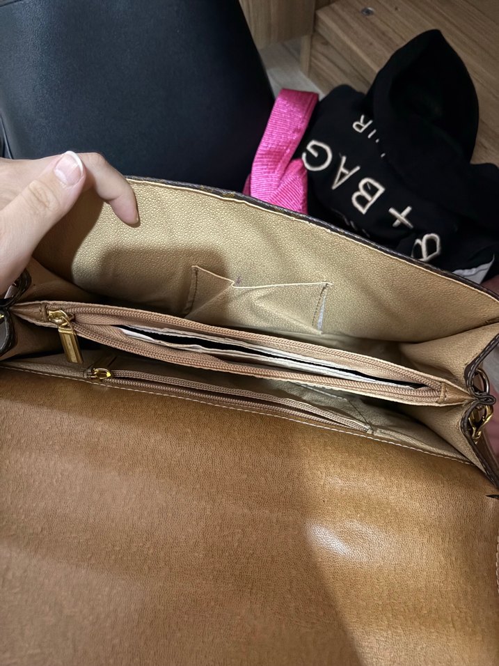 Klasik Bohem Kahverengi Deri Kadın Çanta - Görsel 3