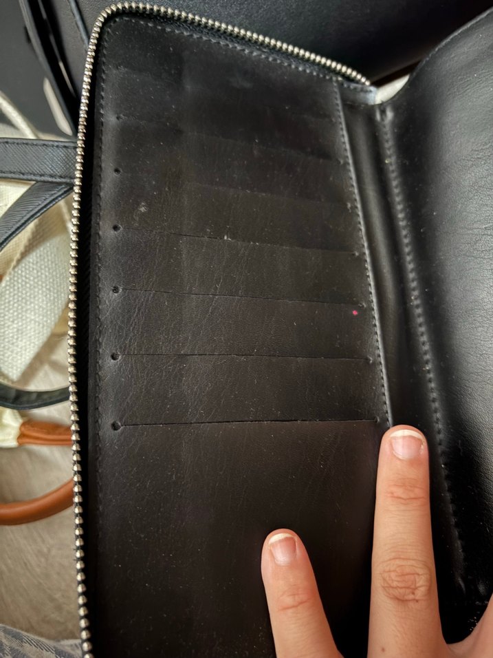 Fermuarlı Siyah Deri Kadın El Çantası - Görsel 3