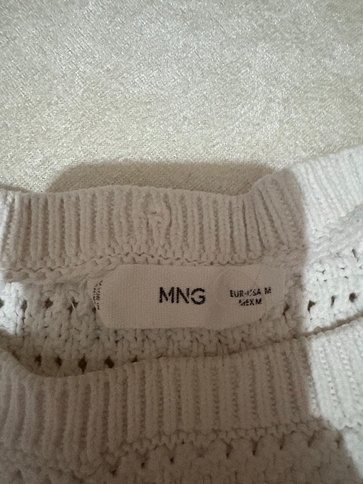 Kadın Beyaz Örgü Uzun Kollu Kazak - Görsel 2