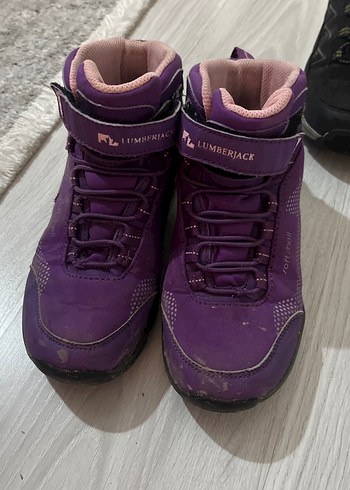 Mor Kız Çocukları için Lumberjack kar botu