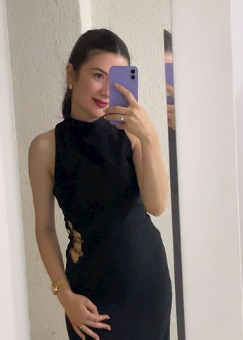 xs Beden Siyah Abiye Elbise