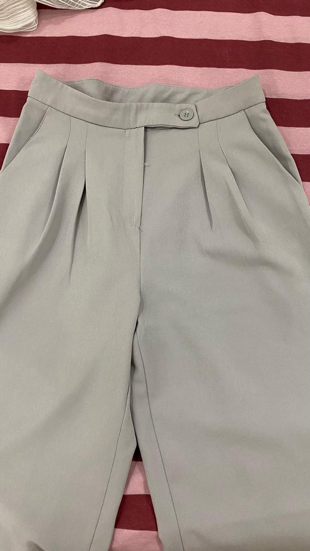Gri kumaş pantalon - Görsel 2