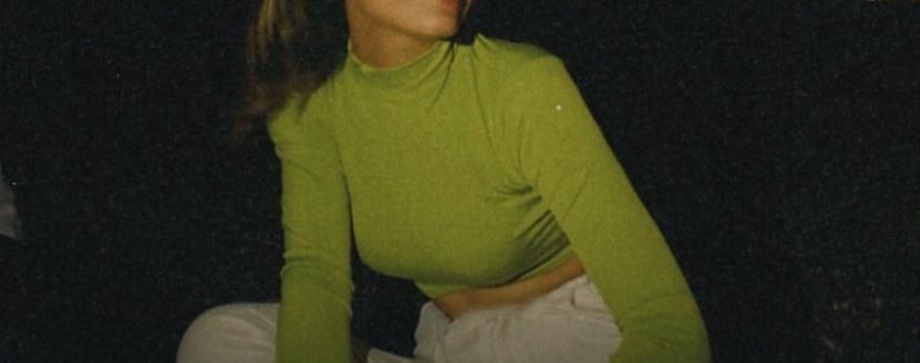 Yeşil Balıkçı Yaka Crop Top - Görsel 2