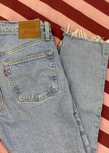 36 Beden Mavi Kadın Midi Boy Denim Jean
